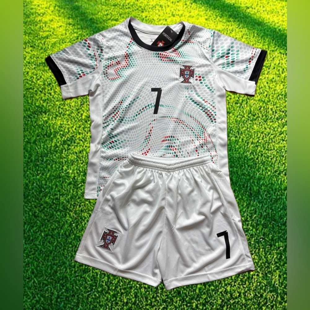 Portugal Ronaldo 25/26 Kids Soccer Jersey Away Toddler & Youth Sizing